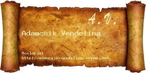 Adamcsik Vendelina névjegykártya